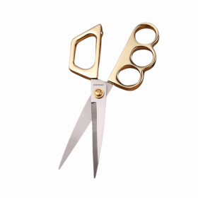 Alloy Stationery Household Office Craft Scissors (Color: gold)