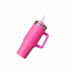 Large Capacity Double-layer Stainless Steel Vacuum Insulation Cup (Option: Dark Pink)