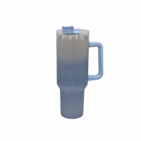 Large Capacity Double-layer Stainless Steel Vacuum Insulation Cup (Option: Gradient Blue)