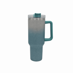 Large Capacity Double-layer Stainless Steel Vacuum Insulation Cup (Option: Gradient Green)