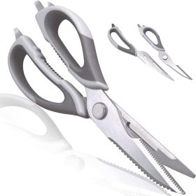 Multifunctional household stainless steel scissors (Color: gray)