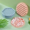 1pc; Hexagon Round Ice Cube Tray With Lid; Mini Circle Ice Ball Maker Mold For Freezer; 37pcs Sphere Ice Chilling Cocktail Whiskey Tea & Coffee